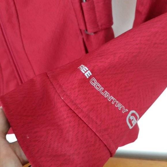 Faux Fur Lined Light Jacket, Size Small. Pink Red cozy plush outdoor - Picture 14 of 15